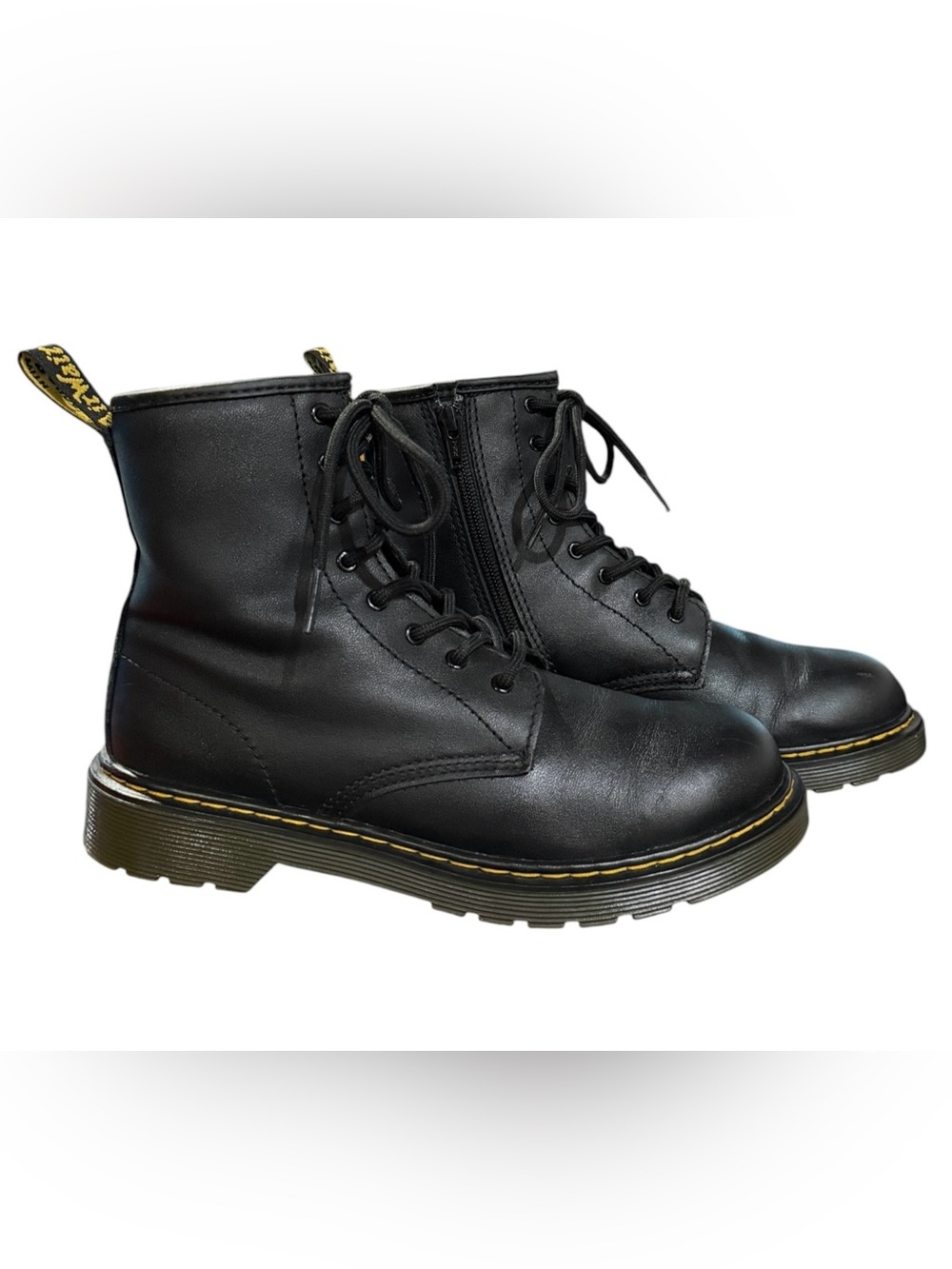 Dr. Martens 1460 Smooth Leather Lace Up Boots Black Women’s 6 Grunge Goth Moto